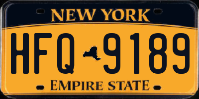 NY license plate HFQ9189