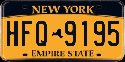 NY license plate HFQ9195