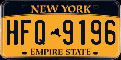 NY license plate HFQ9196