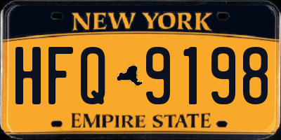 NY license plate HFQ9198