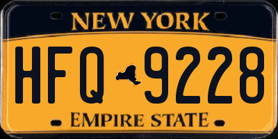 NY license plate HFQ9228