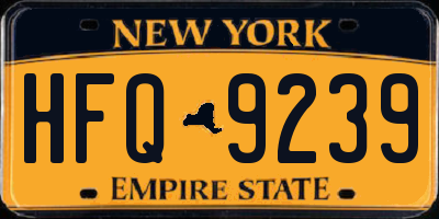 NY license plate HFQ9239