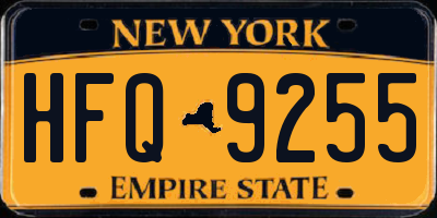 NY license plate HFQ9255