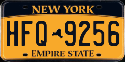 NY license plate HFQ9256