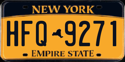 NY license plate HFQ9271