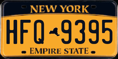NY license plate HFQ9395