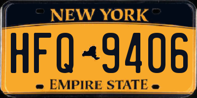NY license plate HFQ9406