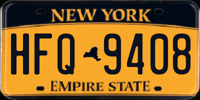 NY license plate HFQ9408