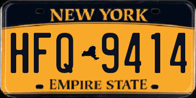 NY license plate HFQ9414