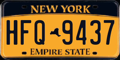 NY license plate HFQ9437