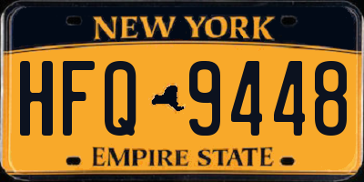 NY license plate HFQ9448