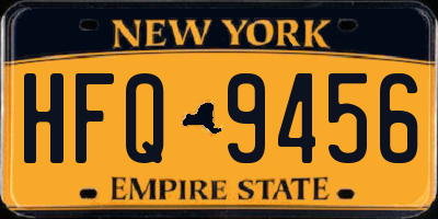 NY license plate HFQ9456