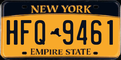 NY license plate HFQ9461