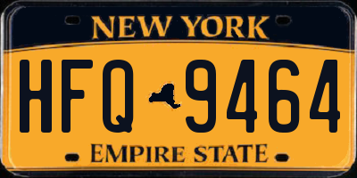 NY license plate HFQ9464