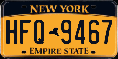 NY license plate HFQ9467