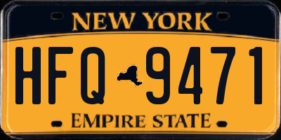 NY license plate HFQ9471