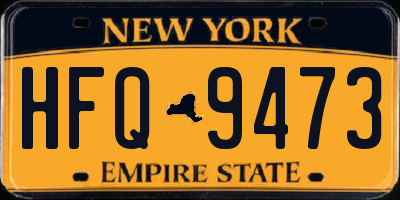NY license plate HFQ9473