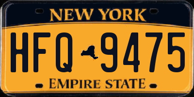 NY license plate HFQ9475