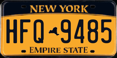 NY license plate HFQ9485
