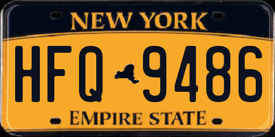 NY license plate HFQ9486