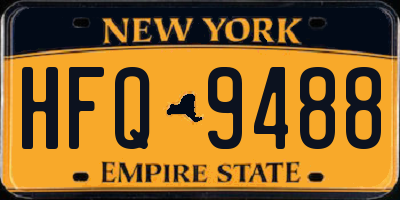 NY license plate HFQ9488