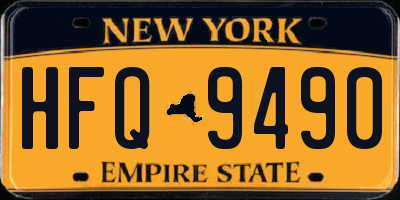 NY license plate HFQ9490