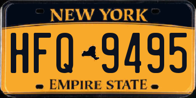 NY license plate HFQ9495