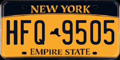 NY license plate HFQ9505