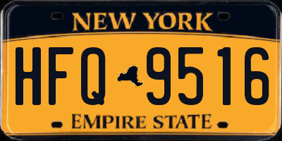 NY license plate HFQ9516