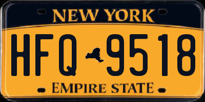 NY license plate HFQ9518