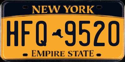 NY license plate HFQ9520