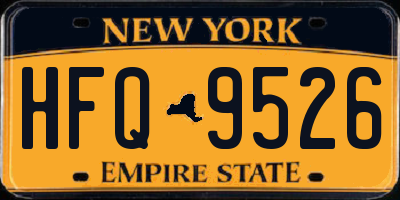 NY license plate HFQ9526