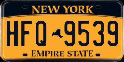 NY license plate HFQ9539