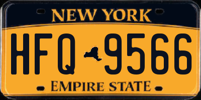 NY license plate HFQ9566