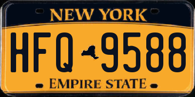 NY license plate HFQ9588