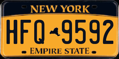 NY license plate HFQ9592