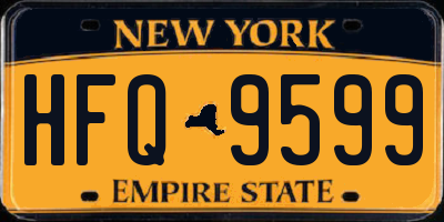 NY license plate HFQ9599