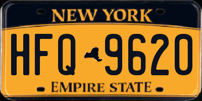 NY license plate HFQ9620