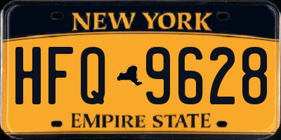 NY license plate HFQ9628