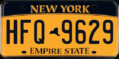 NY license plate HFQ9629