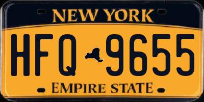 NY license plate HFQ9655