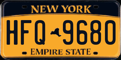 NY license plate HFQ9680