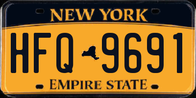 NY license plate HFQ9691