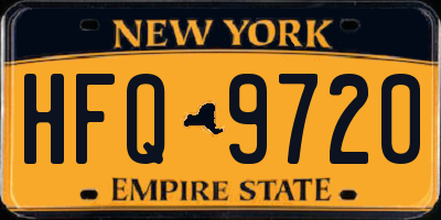 NY license plate HFQ9720