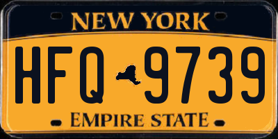 NY license plate HFQ9739