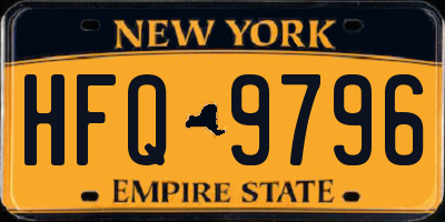 NY license plate HFQ9796