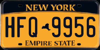 NY license plate HFQ9956