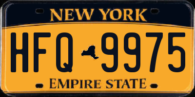 NY license plate HFQ9975