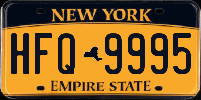 NY license plate HFQ9995