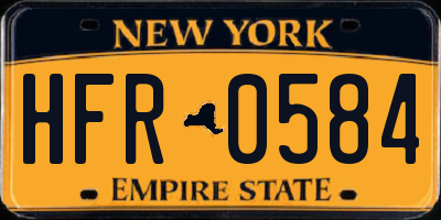 NY license plate HFR0584